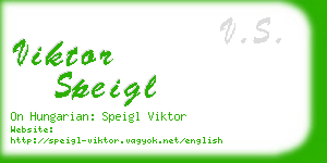 viktor speigl business card